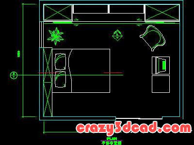 Bedroom design CAD drawings and details 01